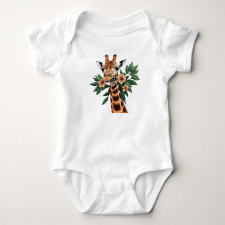 Zeichnung einer Giraffe Baby Strampler