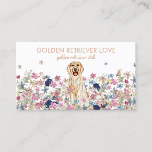 Zeichnung eines Golden Retrievers Visitenkarte