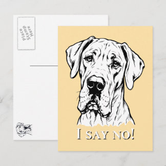 Zeichnung eines Great Danes Portrait Postkarte