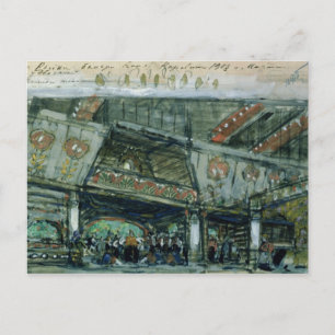 Zeichnung für das Ballett Postkarte