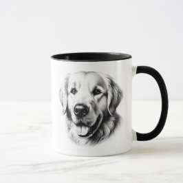 Zeichnung Golden Retriever Tasse