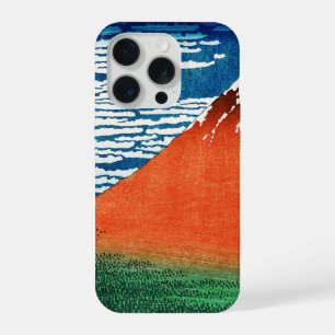 Zeichnung Roter Fuji Kanagawa Hokusai iPhone 15 Pro Hülle