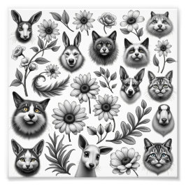 Zeichnungen und Bilder Fotodruck