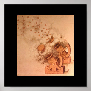 Zeichnungen von Cannons von Leonardo Da Vinci Poster