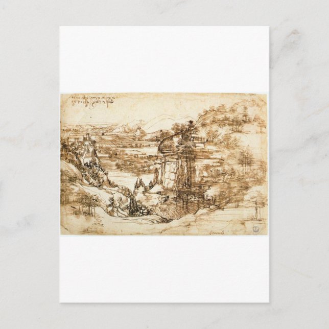 Zeichnungen von Leonardo da Vinci Postkarte (Vorderseite)
