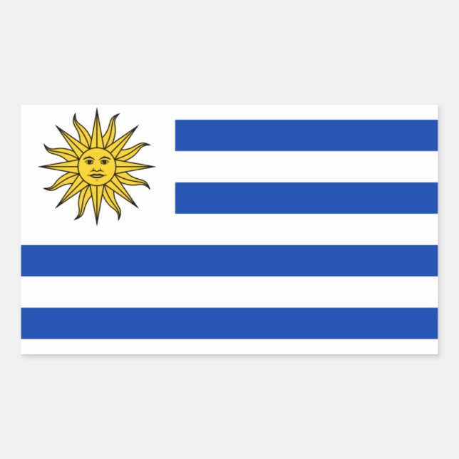 Zeig deinen Stolz in Uruguay! Rechteckiger Aufkleber (Vorderseite)