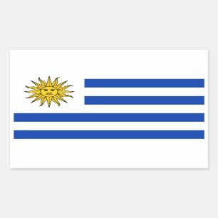 Zeig deinen Stolz in Uruguay! Rechteckiger Aufkleber
