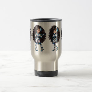 Zeig es mir - Freche AI-Robotermädchen-Reisemug Reisebecher