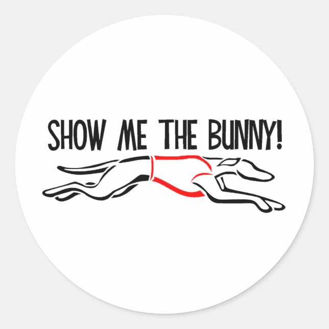 Zeig mir den Bunny! Runder Aufkleber (Vorderseite)