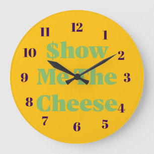 Zeig mir den Käse Große Wanduhr