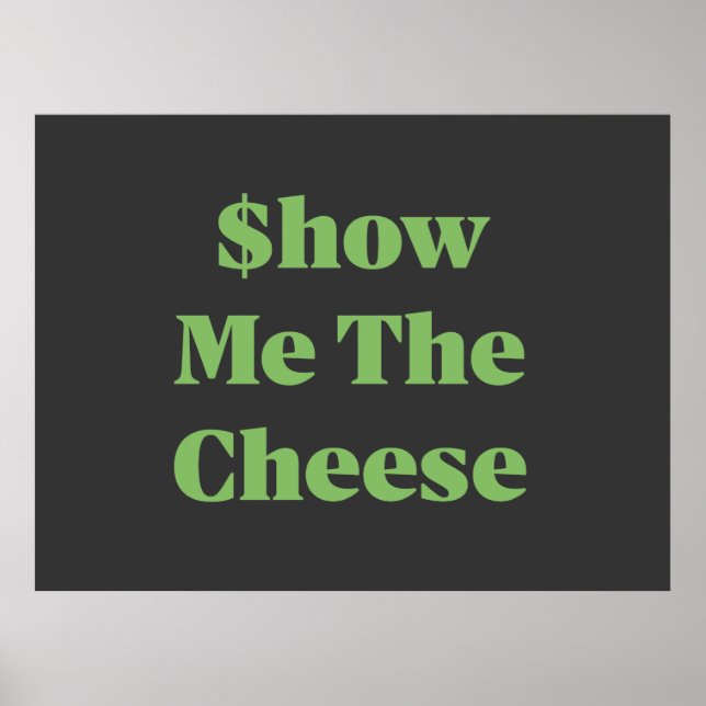 Zeig mir den Käse Poster (Vorne)