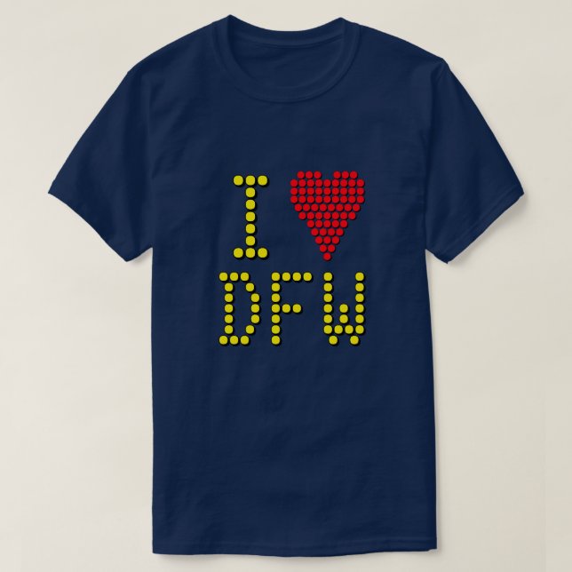 Zeige Dein Flughafen-Code-Liebe T-Shirt (Design vorne)
