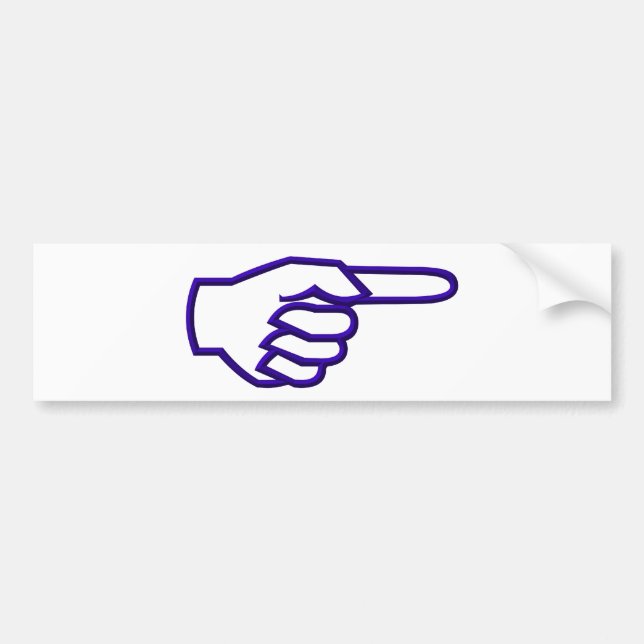 Zeigefinger Autoaufkleber (Vorne)