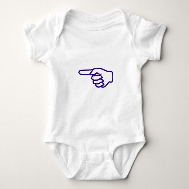 Zeigefinger Baby Strampler (Vorderseite)
