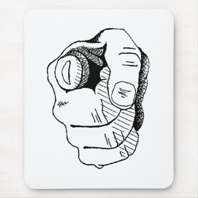 Zeigen der Finger-Mausunterlage Mousepad (Vorne)
