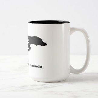 Zeigen der Hunderettungs-Tasse Zweifarbige Tasse