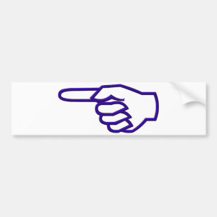 Zeigen des Fingers Autoaufkleber