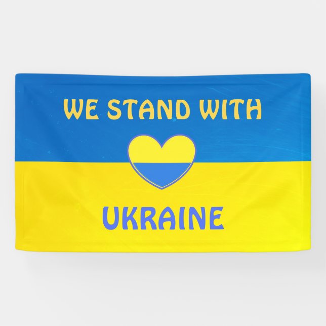 Zeigen Sie damit Ihre Unterstützung für die Ukrain Banner (Horizontal)