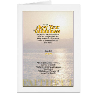 Zeigen Sie die Treue des Gottes - Micah 7:20