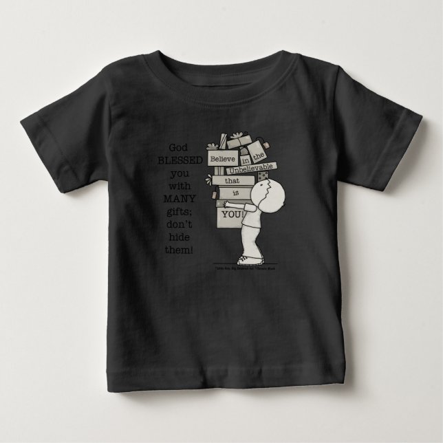 Zeigen Sie Ihre Geschenke Baby T-shirt (Vorderseite)