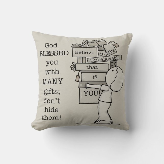 Zeigen Sie Ihre Geschenke Kissen (Vorderseite)