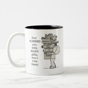 Zeigen Sie Ihre Geschenke Zweifarbige Tasse