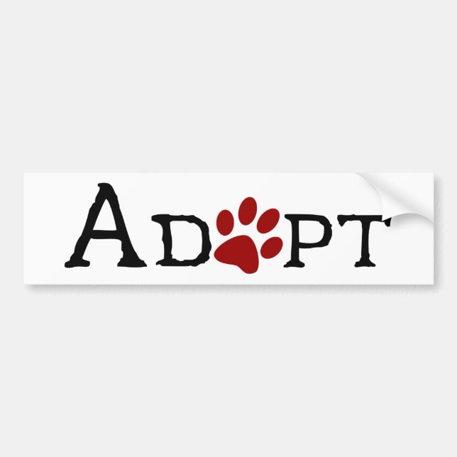 Zeigen Sie Ihre Unterstützung für Katzen-Adoption Autoaufkleber (Vorne)