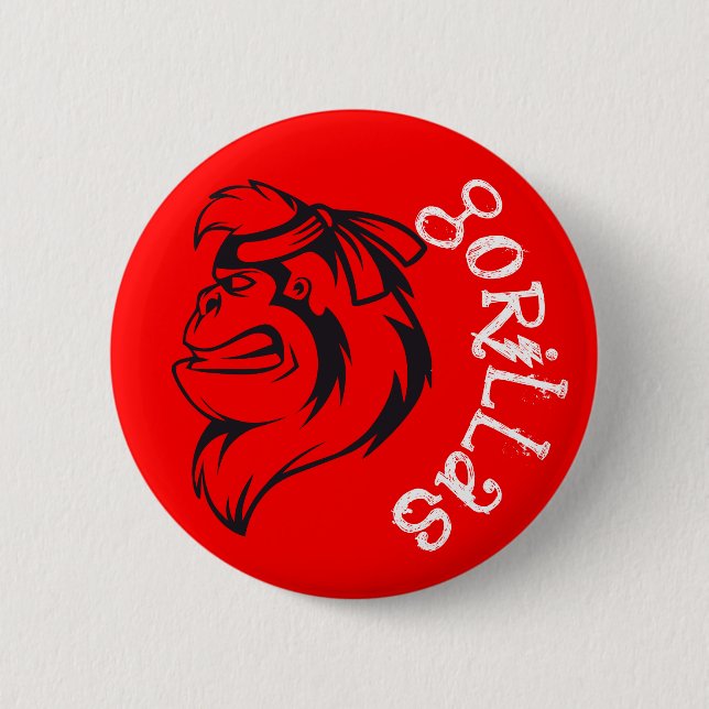 Zeigen Sie Ihren Gorilla-Stolz mit a Button (Vorderseite)