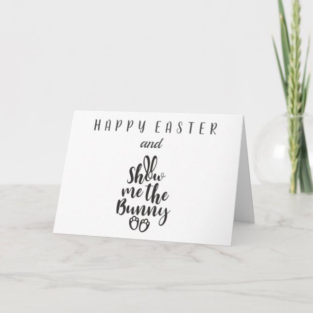 ZEIGEN SIE MIR DAS BUNNY/BUNNY HOP **HAPPY EASTER* KARTE (Vorderseite)