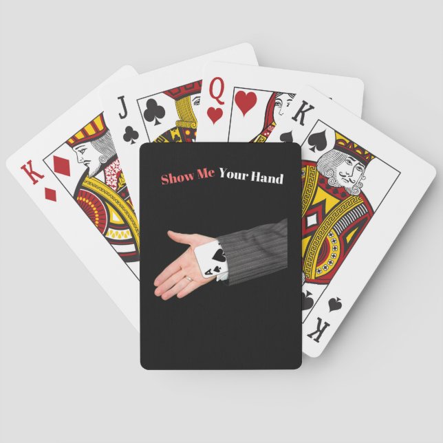Zeigen Sie mir Ihre Hand Spielkarten (Rückseite)
