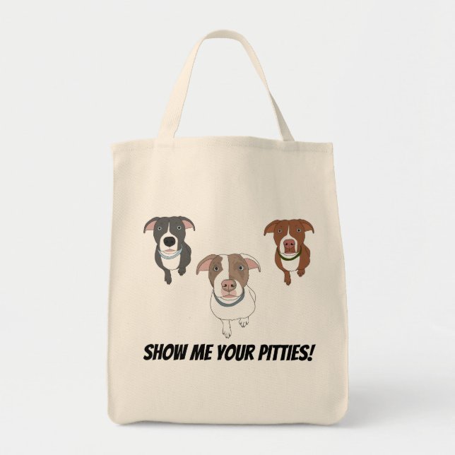 Zeigen Sie mir Ihre Pitties Tasche (3 Hunde) (Vorne)