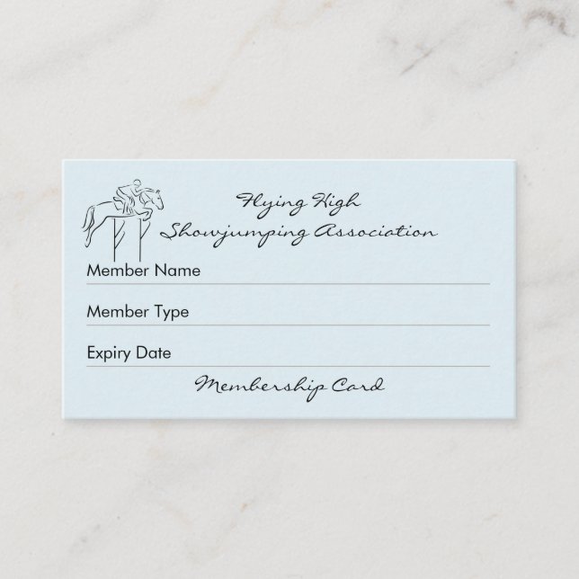 Zeigen Sie Pulloververeinmitgliedschaft Visitenkarte (Vorderseite)