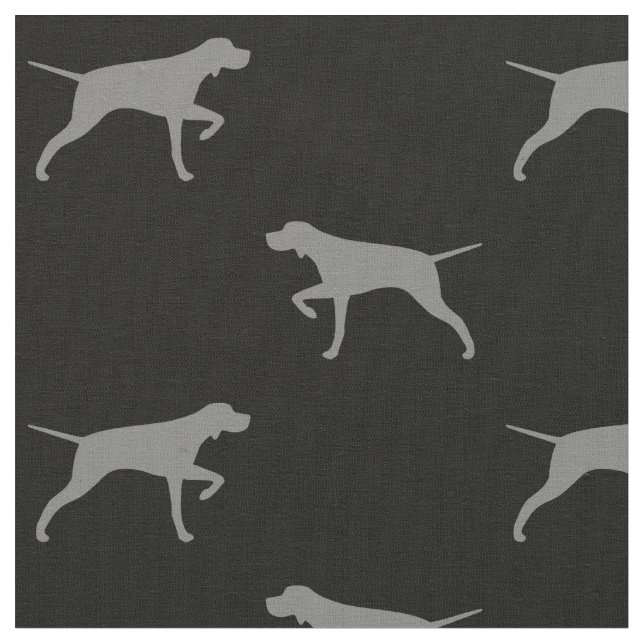 Zeigepointer Hunde Silhouetten Gemustert Stoff (Nahaufnahme)