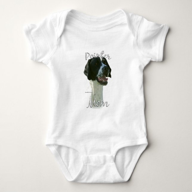 Zeiger (schwarz) Mama 2 Baby Strampler (Vorderseite)