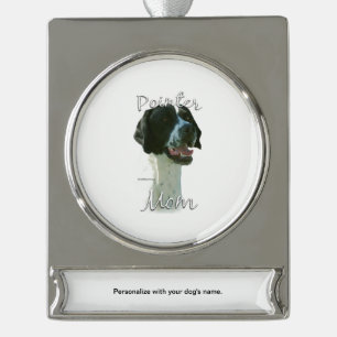 Zeiger (schwarz) Mama 2 Banner-Ornament Silber