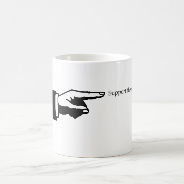 Zeiger-Unterstützung die Kunst-Tasse Kaffeetasse (Mittel)