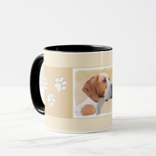 Zeigermalerei - Niedliche Hundekunst Tasse (Vorderseite Links)