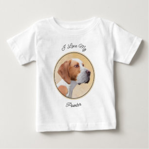 Zeigermalerei - Niedliche Originalkunst des Hundes Baby T-shirt