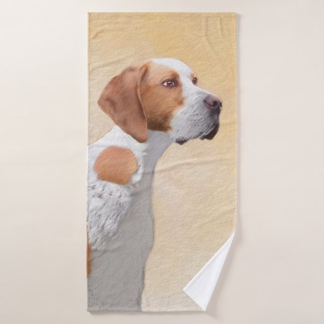 Zeigermalerei - Niedliche Originalkunst des Hundes Badhandtuch Set (Badehandtuch)