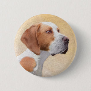 Zeigermalerei - Niedliche Originalkunst des Hundes Button