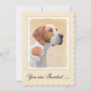 Zeigermalerei - Niedliche Originalkunst des Hundes Einladung
