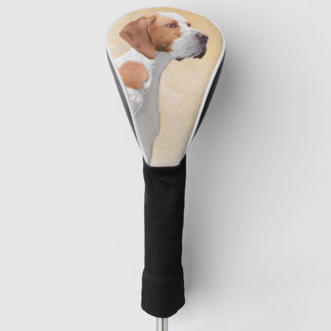 Zeigermalerei - Niedliche Originalkunst des Hundes Golf Headcover (Vorderseite)