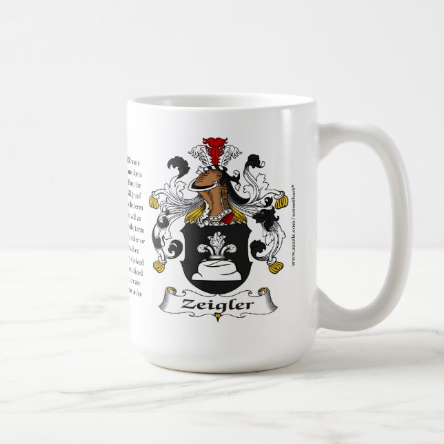 Zeigler, der Ursprung, die Bedeutung und das Kaffeetasse (Rechts)