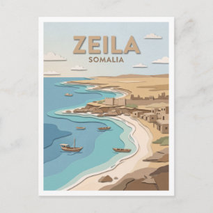 Zeila-Küste Somalia Postkarte