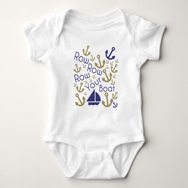 Zeile Ihres Bootes Baby Strampler (Vorderseite)