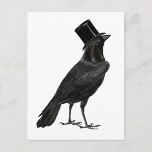 Zeile mit Top Hat Postkarte