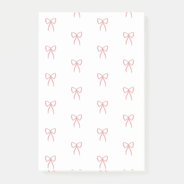 Zeilen von Bögen in Coquette Pink-Nachhinweise Post-it Klebezettel (Vorderseite)