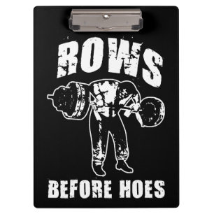Zeilen vor den Haues - Funny Barbell Row Workout Klemmbrett