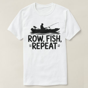 Zeilenfisch-Wiederholungsgrafik für Fischereifisch T-Shirt