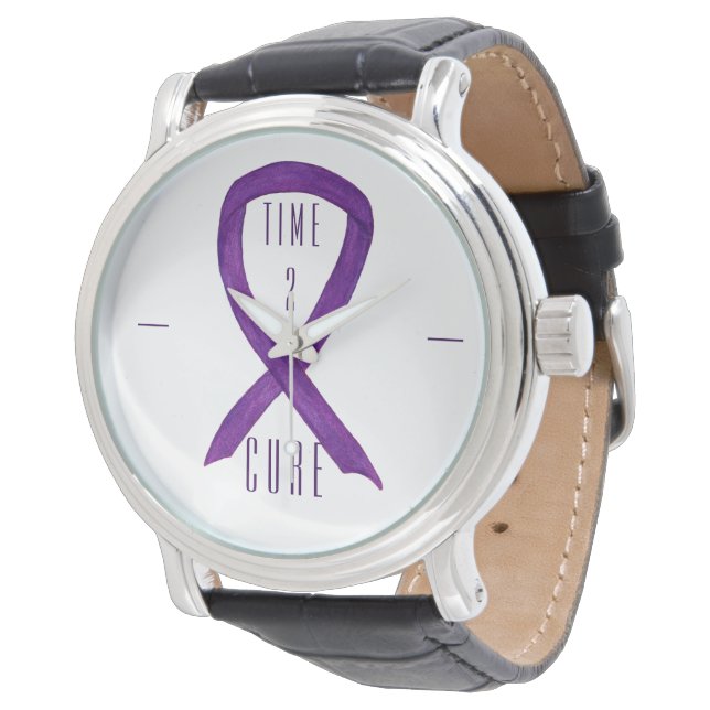 Zeit 2 Lila Beobachtung der Multifunktionsleisten- Armbanduhr (Schrägansicht)